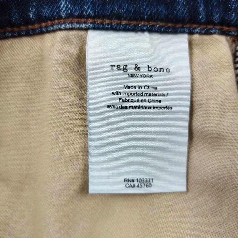Rag & Bone Cate Skinny Jeans Men's 32 Chelsea Dark Wash Stretch Denim